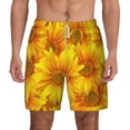thumbnail image 2 of Picia 3D Sunflowers pattern Mens Swim Trunks with Compression Liner Stretch Beach Shorts Quick Dry with Zipper Pockets No-Chafing Board Shorts-3X-Large, 2 of 9
