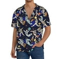 thumbnail image 2 of Disketp Men's Hawaiian Astronauts in sport Print Shirts Button Down Holiday Beach Shirts-Medium, 2 of 5
