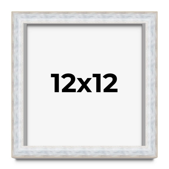 12x12 Shadow Box Frame Silver | 1.625 Inches Deep Real Wood Contemporary Shadowbox Display Frame |
