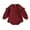 Wine Red, variant on Musuos Baby Girls Romper, 3 6 12 18M Long Sleeve Crew Neck Solid Color Bodysuit Clothes for Casual Daily