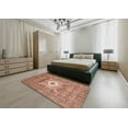 thumbnail image 4 of Ahgly Company Indoor Square Abstract Light Salmon Rose Pink Abstract Area Rugs, 3' Square, 4 of 6