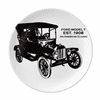 Black Classic Cars Mechanical Pattern Plate Decorative Porcelain Salver Tableware Dinner Dish