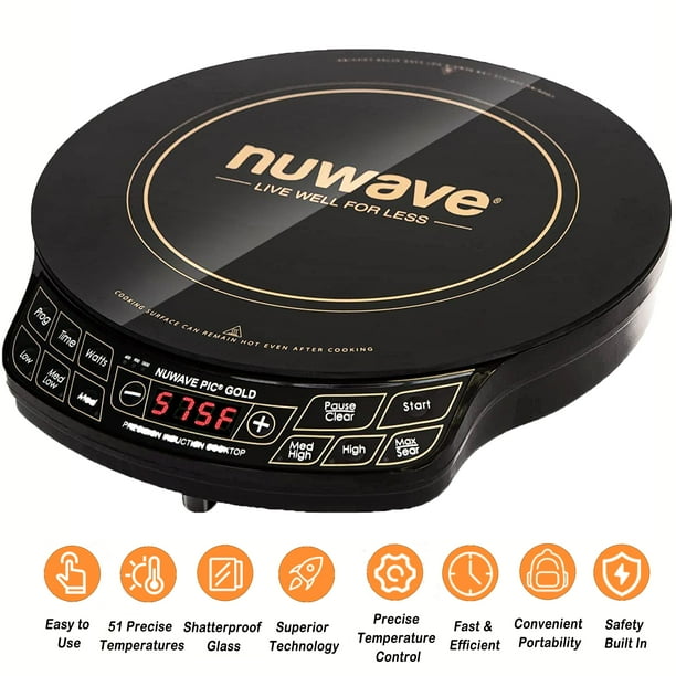 NuWave Precision Induction Cooktop 8” Portable induction cooker, 100°F