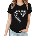 thumbnail image 2 of Meichang T-Shirts de la Saint-Valentin pour Femmes Hauts Mignons Imprimé Cœur Vacances Col Rond Hauts Décontractés Manches Courtes Cadeaux T-Shirts Blouses Liquidation de Printemps, 2 of 3