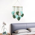 thumbnail image 4 of Hojas para colgar en la pared de macramé, decoración de pared de macramé boho, tapiz de borlas de hojas tejidas a mano para colgar en la pared, A, 4 of 7