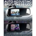 thumbnail image 4 of Master Tailgaters Espejo retrovisor OEM de 10,5" con pantalla LCD de 4,3" | Soporte de ajuste universal para retrovisor | Ajuste automático de brillo LCD | Antideslumbrante | Reemplazo de espejo origi, 4 of 5