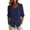 *Navy, variant on Women's Peter Pan Collar Top,Button Down 3/4 Puff Sleeve Shirt for Women,Ladies Lightweight Office Workwear Blouse,White,S-2XL