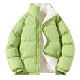 thumbnail image 4 of Ptauao Men's Winter Puffer Jacket Sherpa Lined Wind Resistant Midweight Warm Insulated Quilted Down Coat Parka, 4 of 4