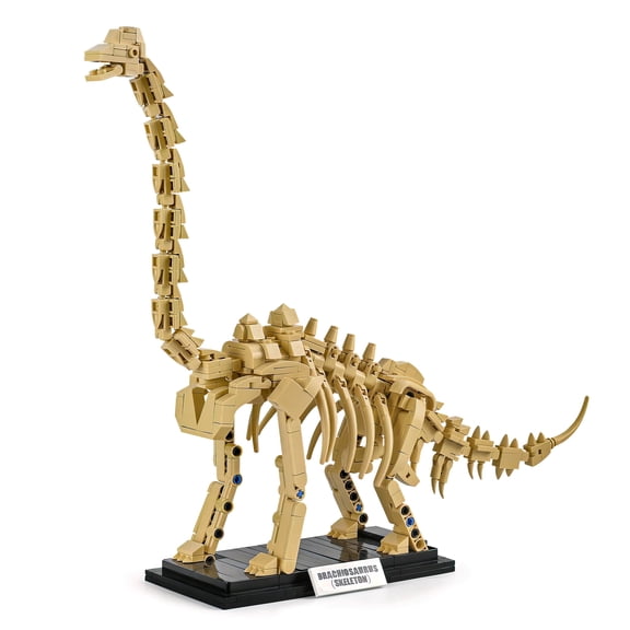 MACTANO Dinosaur Building Block Set Diplodocus Fossils Building Bricks Kit Toy for Kid Adult Beige