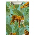 thumbnail image 2 of FMSHPON Tiger Green Palm Leaves Tropical Clipboard Hardboard Wood Nursing Clip Board and Pull for Standard A4 Letter 13x9 inches, 2 of 8