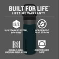 thumbnail image 3 of STANLEY 22 oz Lagoon Blue and Gray Insulated Stainless Steel Water Bottle with Straw and Flip-Top Lid, 3 of 8