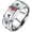 Silver, variant on Unisex Stainless Steel Creative Chinese Mahjong Design Spinner Ring Good Luck Rings Band for Men Women