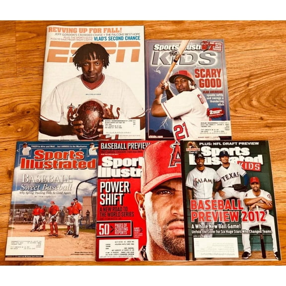 5 Angels Sports Illustrated SI for Kids ESPN magazines Albert Pujols Vladimir Guerrero covers