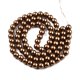 thumbnail image 3 of 20Strand Baking Painted Glass Pearl Bead Strands Pearlized Round Saddle Brown about 195pcs/strand 23.6inch 3~4mm Hole: 0.5mm, 3 of 3