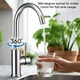 thumbnail image 5 of Dura Faucet 14.5” Streamline Gooseneck Water Faucet Single Lever RV Kitchen Sink Faucet, Chrome, 5 of 9