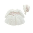 thumbnail image 2 of Hfolob Fancy Girl Dress Autumn Baby Solid Color Infant Tutu Lace Skirt Casual Summer Beach Sundress 6-12 Months, 2 of 8