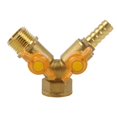 thumbnail image 1 of Solid Brass Hose Y Splitter 2 Valves for Change Flow Direction 3/4inch, 1 of 4
