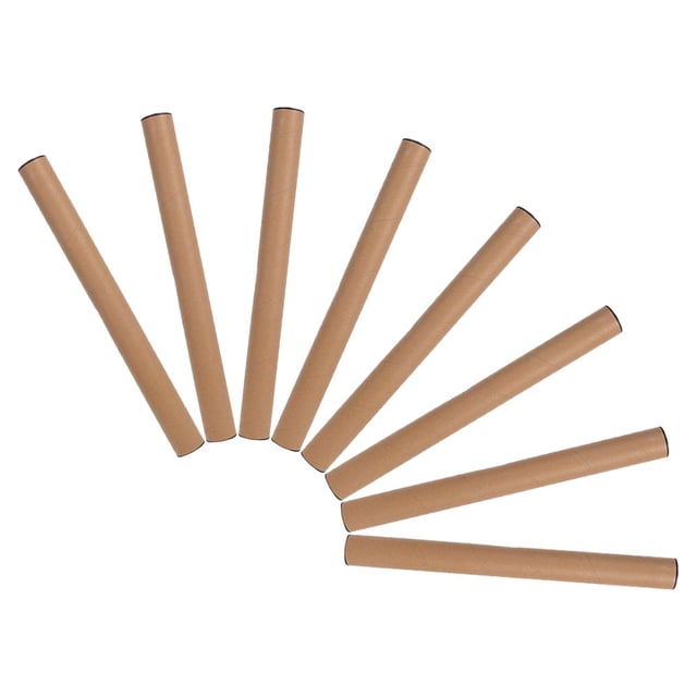 Raindrops 8Pcs Compact Kraft Paper Poster Tubes for Storage and Shipping with Plastic End Plugs