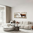 thumbnail image 7 of HFDF Large Highland Cow Wall Art Farmhouse Cow Home Sweet Home Pictures Wall Decor Country Cattle Family Canvas Painting Print Home Modern Artwork for Living Room Bedroom Office 20x16inch Framed, 7 of 7