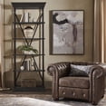 thumbnail image 7 of Weston Home Cabana 5 Shelf X-Back Wood and Metal Bookcase, Black, 7 of 7
