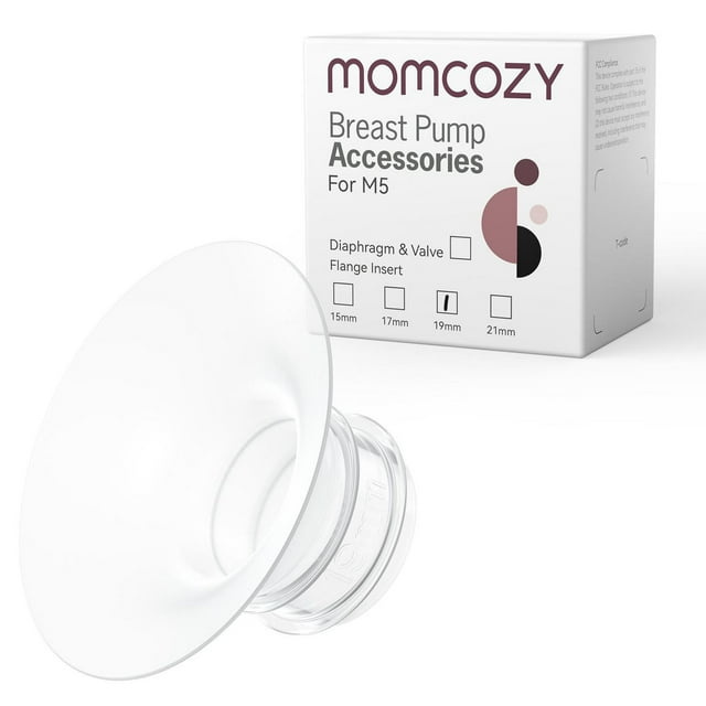 Momcozy 19mm Flange Insert for M5 Breast Pump – BPA-Free Silicone Breast Shield Accessory