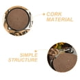 thumbnail image 3 of OUNONA Tapis de Plateau Tournant Coussin de Platine Vinyle 3 Pcs Brun Rond Tapis en Liège pour Réduction de Vibration 11.7 Po, 3 of 6