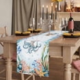 thumbnail image 2 of Table Runners 70 Inches Long Dress Scarves, Octopus Coastal Farmhouse Coffee/Dining/Kitchen Table Decor, Holiday Table Runner, Summer Nautical Starfish Coral Ocean 13x70 Inch, 2 of 9