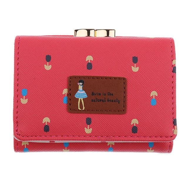Mini billetera Hugo para mujer PU Sandía roja