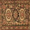 thumbnail image 1 of Ahgly Company Indoor Square Medallion Brown Traditional Area Rugs, 6' Square, 1 of 4