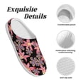 thumbnail image 5 of Lsque Lilies Flowers Pattern Womens Comfort Cotton on Scuff With Memory Foam and Anti-skid Sole Slipper-35/36, 5 of 7