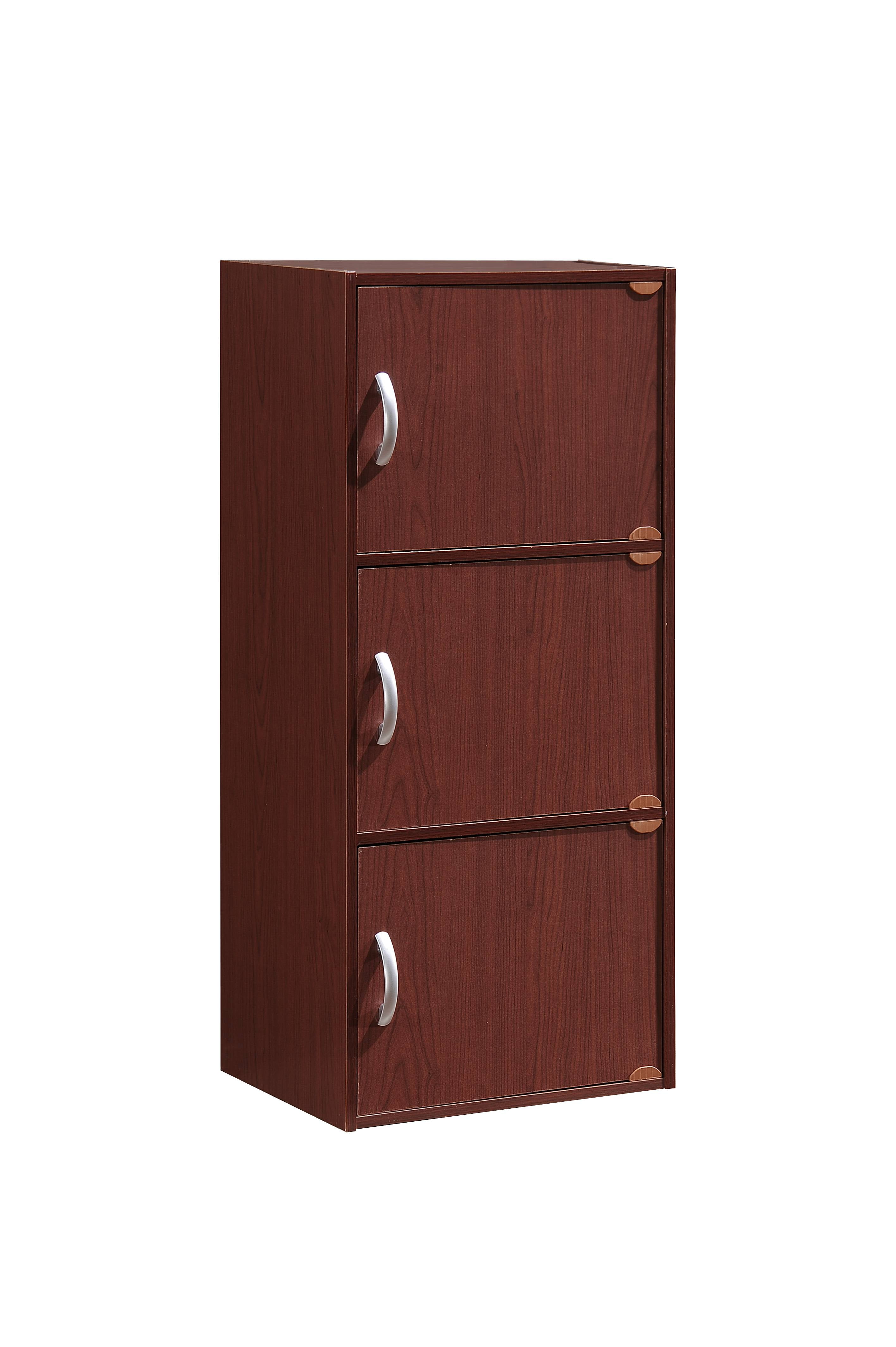 Multi-Purpose Cabinet 5 Shelf Door Storage Home Office Versatile Wood Organizer 