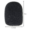 thumbnail image 3 of 15 Pack Foam Microphone Windscreen Lapel Headset Microphone Sponge Mini Foam Cover Shield Protection For Variety Of Headset (Black), 3 of 4