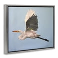 thumbnail image 3 of Stupell Industries Coastal Graceful Egret Flying Gray Floating Frame Canvas Art, 21 x 17, by D. Rust, 3 of 8