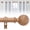 Wood, variant on OLV Boho Curtain Rods 36-88" Heavy Duty with Wood Grain Leaf Finial,Burlywood-white
