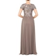 thumbnail image 3 of Betsy & Adam Womens Sequin Gown Dress, Beige, 4, 3 of 4