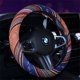 thumbnail image 1 of pieza (tipo C, aproximadamente 38 cm) Funda de volante de estilo étnico, funda de volante de tela de lino bohemio, funda de volante étnica universal para automóviles, SUV, furgonetas y camiones, 1 of 4