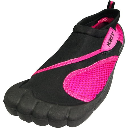

NORTY Womens Water Shoes Adult Female Pool Shoes Black Fuchsia 8