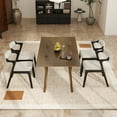 thumbnail image 6 of Roundhill Furniture Lavin Modern 5-Piece Dining Set, Walnut Finished Dining Table with 4 Chairs, 6 of 18