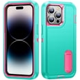 thumbnail image 1 of for iPhone 14 Pro Case, iPhone 14 Pro Phone Case with Built in Kickstand, Shockproof/Dustproof/Drop Proof Heavy Duty Military-Grade Rugged Protective Cover for iPhone 14 Pro,Green,For iPhone 14 Pro, 1 of 8