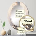 thumbnail image 3 of DESIGN ART Designart "Orange Grey Pencil Strokes Bouquet Flowers" Floral Modern Wall Mirror 20in.x30in., 3 of 4