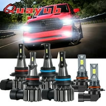 For Dodge RAM 1500 2500 3500 2016 2017 2018 Quayub 6000K LED Headlights Fog Light Bulbs 6x