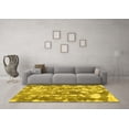 thumbnail image 3 of Ahgly Company Machine Washable Indoor Rectangle Abstract Yellow Contemporary Area Rugs, 5' x 8', 3 of 4