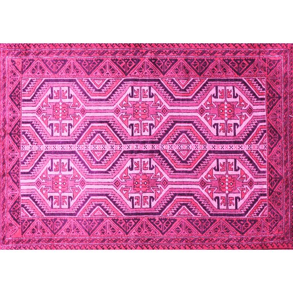 Ahgly Company Indoor Rectangle Persian Pink Traditional Area Rugs, 5' x 7'