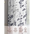 thumbnail image 6 of Grey Black Botanical Sheer Curtains 45 Inch Length 2 Panels Set Window Treatments, Watercolor Spring Floral Summer Leaf Rod Pocket Semi Curtains for Living Room/Bedroom/Kitchen Décor, 104"W x 45"L, 6 of 7