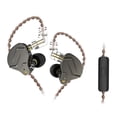 thumbnail image 2 of Auriculares de metal Auriculares internos con monitor de oído ZSN Pro HIFI Bass Earbuds (gris con micrófono), 2 of 9