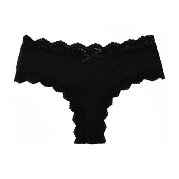 Ruimatai Women's Lace Underwear Mid Rise Comfortable Cotton Gusset Breathable Panties Solid Briefs for Daily Wear