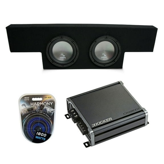 01-06 Chevy Silverado Non-HD Crew Truck Harmony A122 Dual 12" Sub Box & CXA800.1