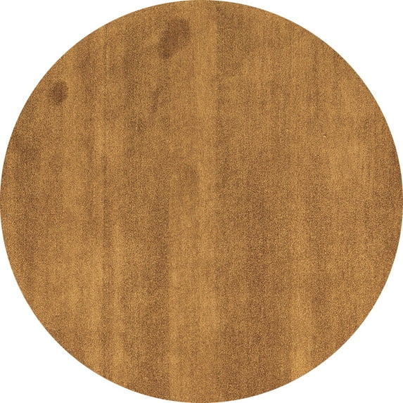 Ahgly Company Indoor Round Abstract Brown Modern Area Rugs, 4' Round