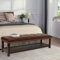 thumbnail image 2 of 60" Bedroom Bench with Full - Sponge Cushion / Comfortable and Easy to Assemble, 2 of 7