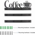 thumbnail image 4 of Coffee Mug Wall Rack, Coffee Cup Holder Wall Mounted with 12 Heavy Duty Hooks and Metal Coffee Sign, Rustproof Tea Cup Hanger Display Decor for Coffee Bar, Kitchen, Office, 4 of 13